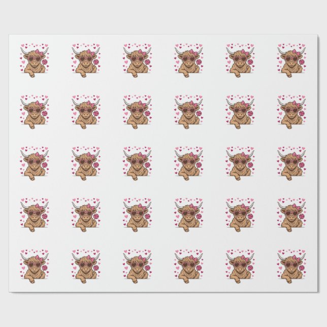 Papier Cadeau Conception de lunettes de soleil pour la Saint-Val (Plat)