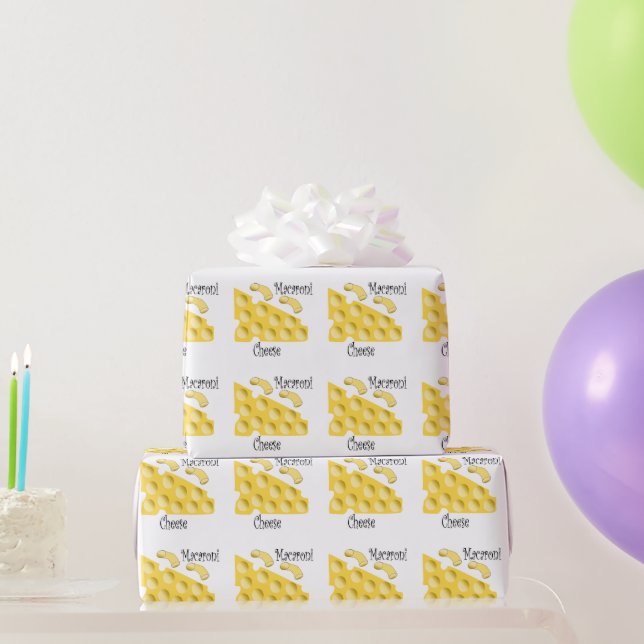 Papier Cadeau Conception de macaroni au fromage  (Cadeaux de fête)