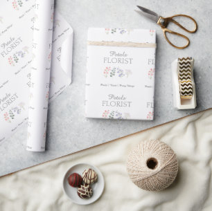 Papier Cadeau Conception de marque de boutique de fleuriste mode