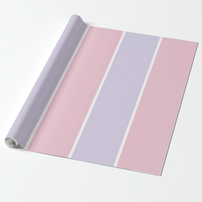Papier Cadeau Conception de motif à rayures verticales de couleu (Déroulé)