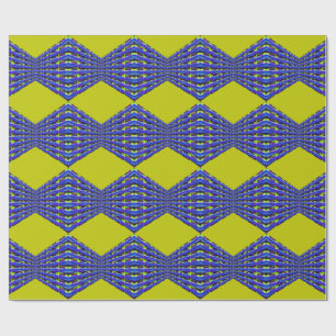 Papier Cadeau conception de motif bleu et jaune