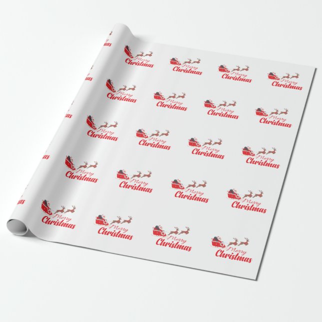 Papier Cadeau Conception de Noël et rennes (Déroulé)