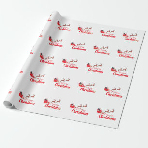 Papier Cadeau Conception de Noël et rennes
