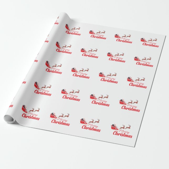 Papier Cadeau Conception de Noël et rennes (Déroulé)