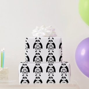 Papier Cadeau Conception de panda Anniversaire