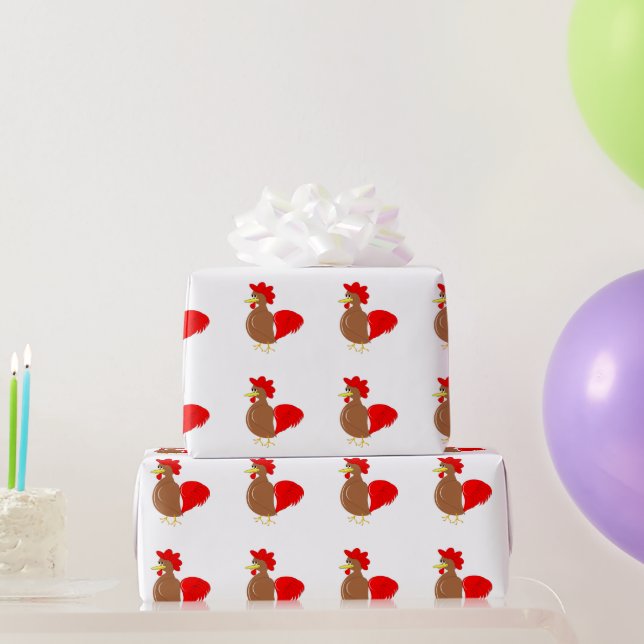 Papier Cadeau Conception de poulet (Cadeaux de fête)