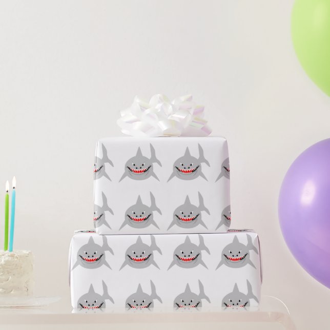 Papier Cadeau Conception de requin (Cadeaux de fête)