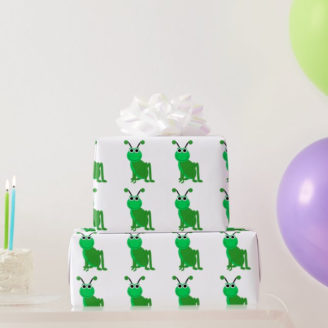 Papier Cadeau Conception de sauterelle (Cadeaux de fête)