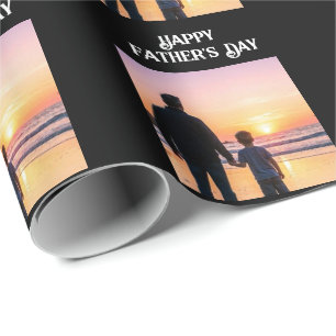 Papier Cadeau Conception de silhouette de coucher de soleil pers