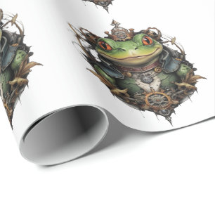 Papier Cadeau Conception de Steampunk de grenouille Froggie,