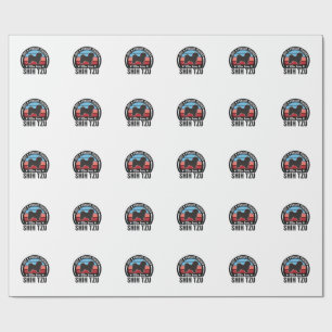 Papier Cadeau Conception de T-shirt de chien vintage Shih Tzu pr
