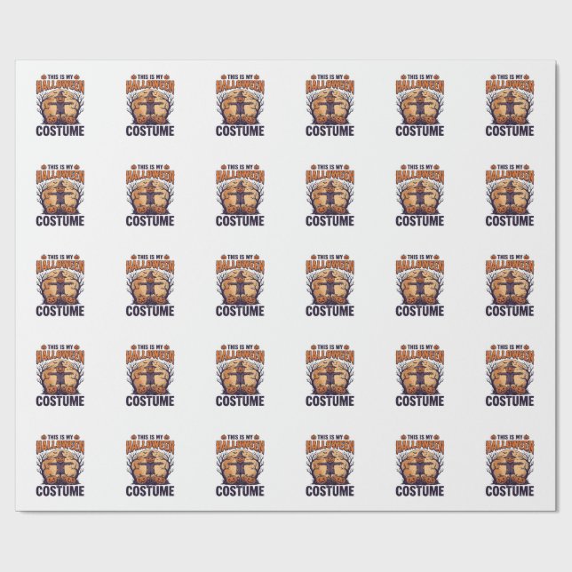Papier Cadeau Conception de T-shirt de sorcière de citrouille de (Plat)
