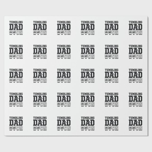 Papier Cadeau Conception de T-shirt Tumbling Dad Drive Pay Clap  (Plat)