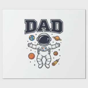 Papier Cadeau Conception de T-shirt Vector Space Astronaute Papa