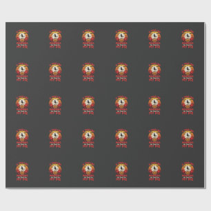 Papier Cadeau Conception de tarte de citrouilles drôles d'Hallow