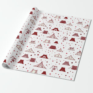 Papier Cadeau Conception de test minimal rouge