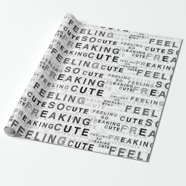 Papier Cadeau Conception de texte mignon et déroutante (Déroulé)