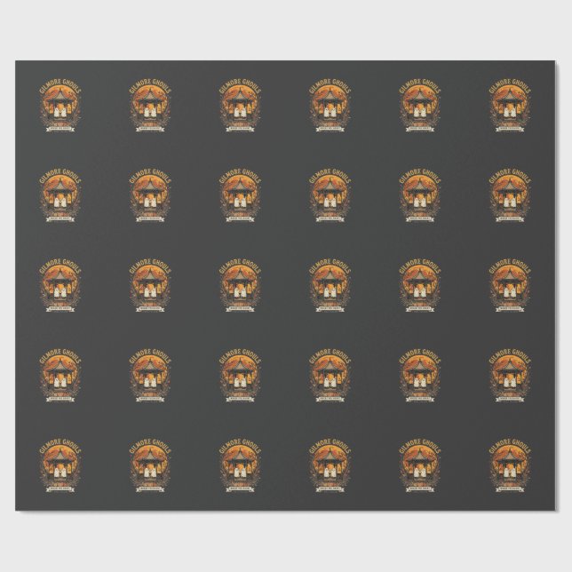 Papier Cadeau Conception de tonnelle fantôme Halloween Gilmore G (Plat)