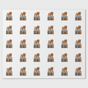Papier Cadeau Conception de typographie Bulldog vintage Angry Do