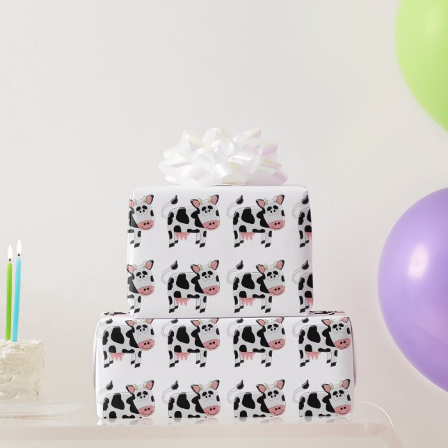 Papier Cadeau Conception de vache (Cadeaux de fête)