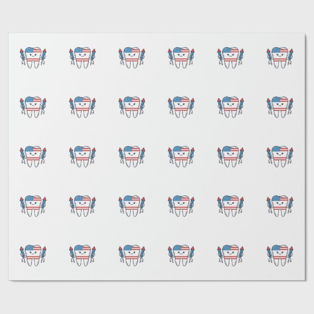Papier Cadeau Conception de vecteur de feux d'artifice de mascot (Plat)