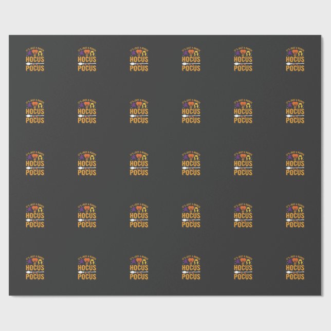Papier Cadeau Conception de vecteur de sorcière de Hocus Pocus H (Plat)
