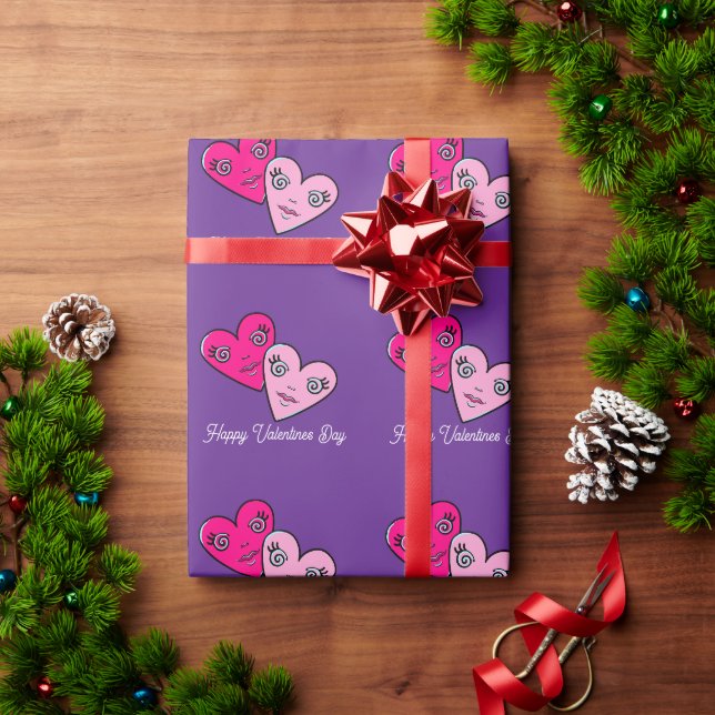 Papier Cadeau Conception des coeurs (Cadeau de vacances)