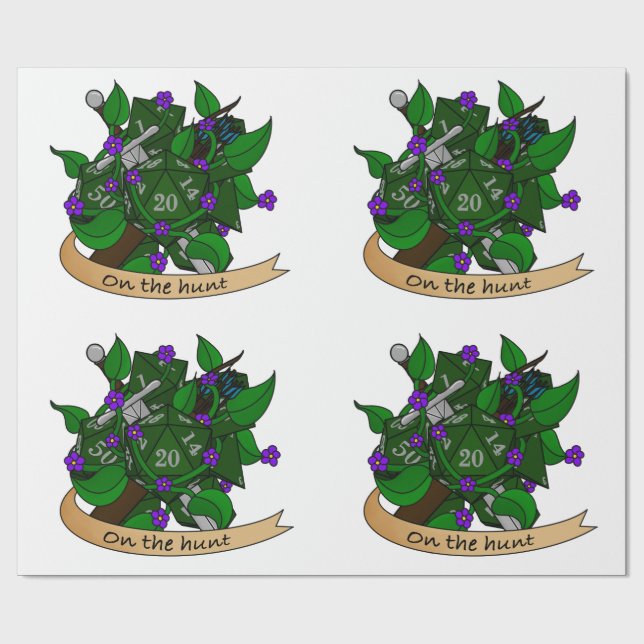 Papier Cadeau Conception des dés des Rangers (Plat)