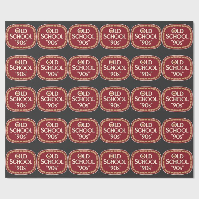 Papier Cadeau Conception d'étiquette de malt liquor Old School 9 (Plat)