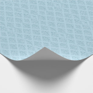 Papier Cadeau Conception Diamant Bleu Damas Élégant Garçon Baby