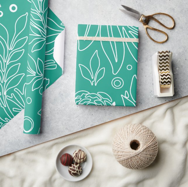 Papier Cadeau Conception florale 34 (Artisanat)