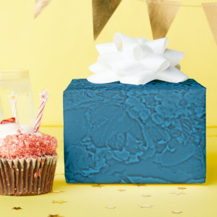 Papier Cadeau Conception florale Lantana bleu sarcelle