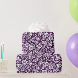 Papier Cadeau Conception florale vintage de mauve de William Mor