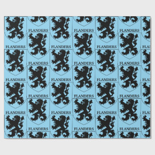 Papier Cadeau Conception graphique de l'art du Lion des Flandres