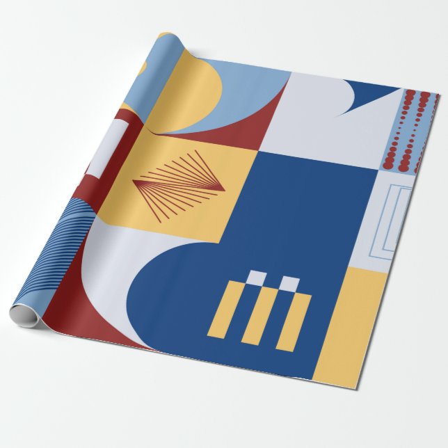 Papier Cadeau conception graphique d'oeuvre d'art numérique de m (Déroulé)