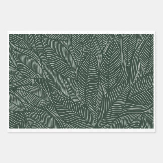 Papier Cadeau Conception luxueuse avec un motif de feuille tropi
