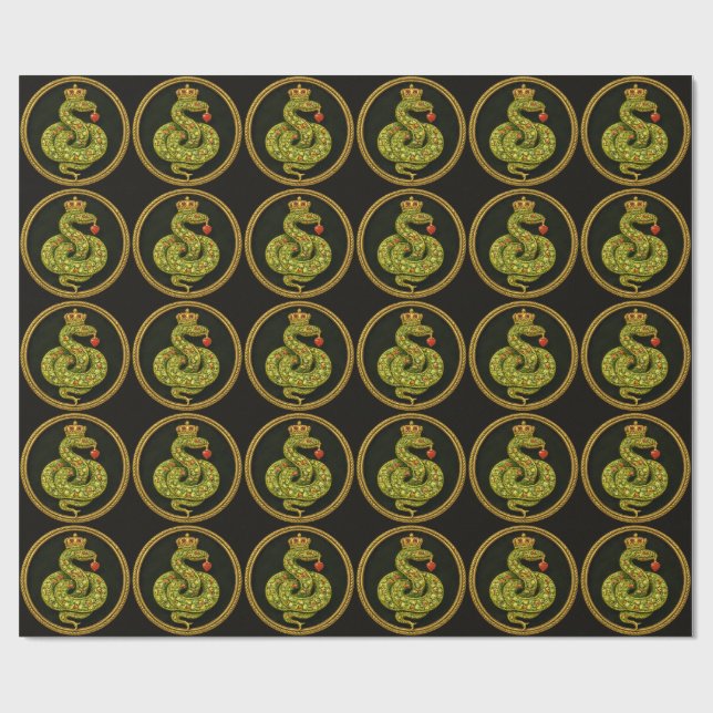 Papier Cadeau Conception serpentine Tudor élisabéthaine ornée de (Plat)