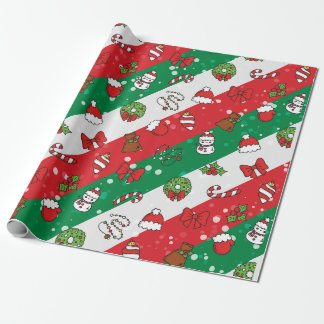 Papier Cadeau Conception symétrique Vintage de Noël
