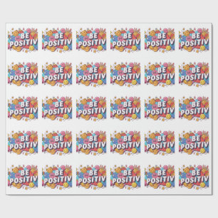 Papier Cadeau Conception typographique vibrante Kawaii Doodle po
