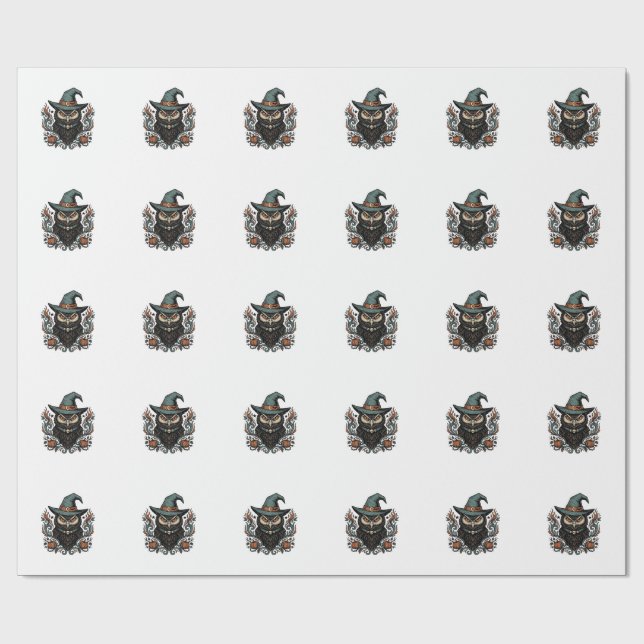 Papier Cadeau Conception vectorielle de chapeau de sorcière de h (Plat)