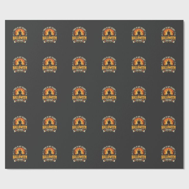 Papier Cadeau Conception vectorielle de costume effrayant pour H (Plat)