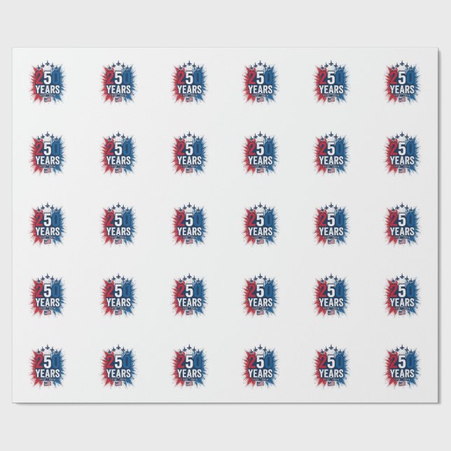 Papier Cadeau Conception vectorielle pour le 250e anniversaire d (Plat)