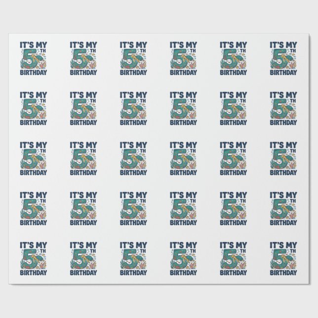 Papier Cadeau Conception vectorielle sous-marine de tortue marin (Plat)
