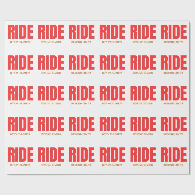 Papier Cadeau Conduire au-delà des limites – Typographie motivan (Plat)