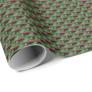 Papier Cadeau Cônes de pin et aiguilles de pin motif de la natur