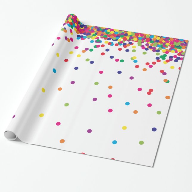 Papier Cadeau Confetti coloré (Déroulé)