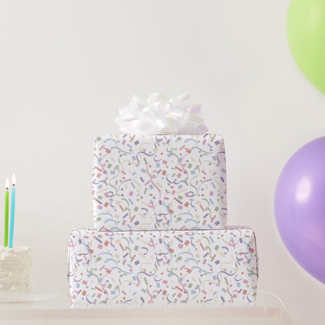 Papier Cadeau Confetti Contemporain (Surprise) (Cadeaux de fête)