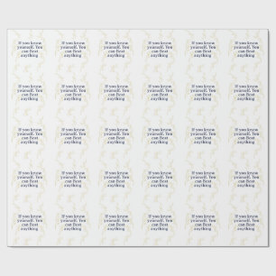 Papier Cadeau Connaissez-vous - Citation motivationnelle puissan