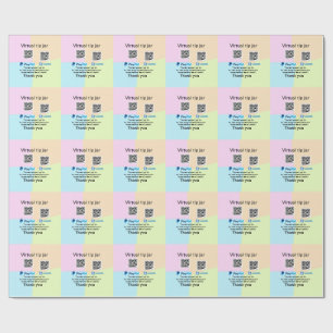 Papier Cadeau Conseil virtuel jar q r code argent don PayPal ven