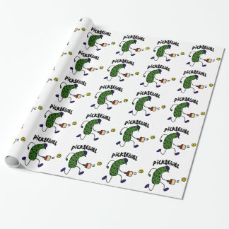 Papier Cadeau Conserves au vinaigre drôles jouant Pickleball